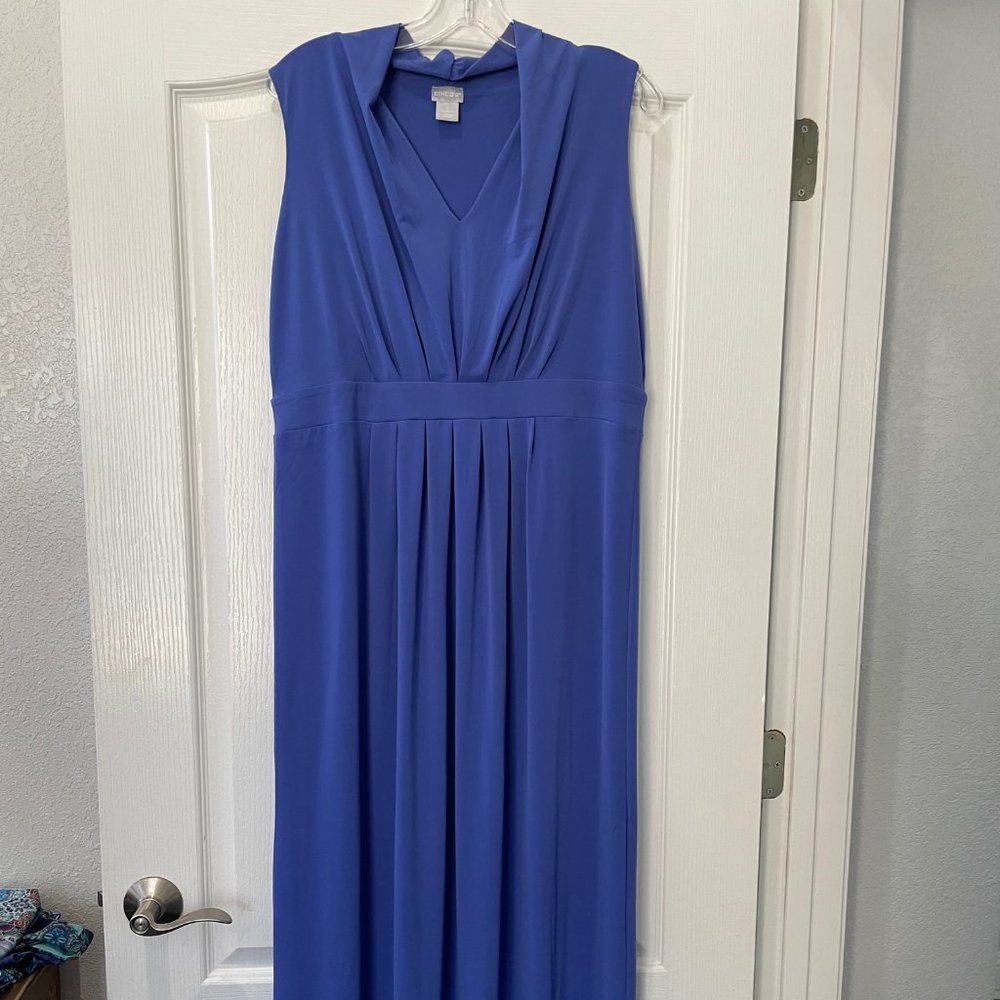 Blue Sleeveless Chico's Full Length Dress, size 2.